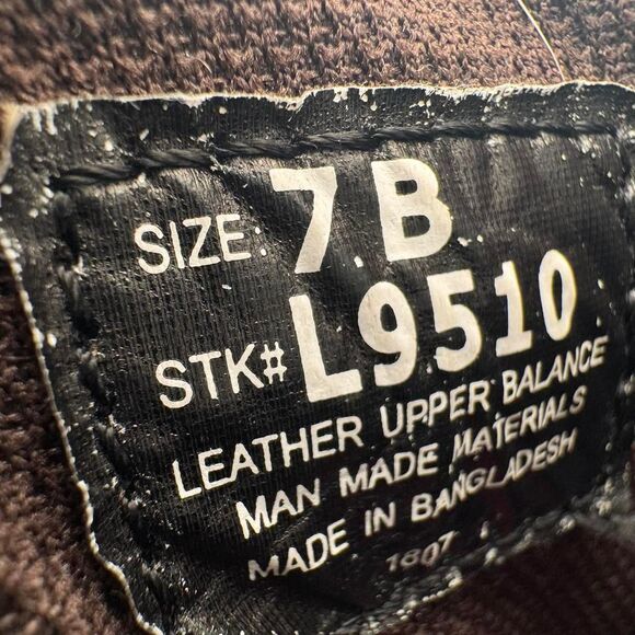 Justin Women’s Size 7B Brown Leather Western Cowboy Boots Square Toe L9510 - Picture 7 of 8